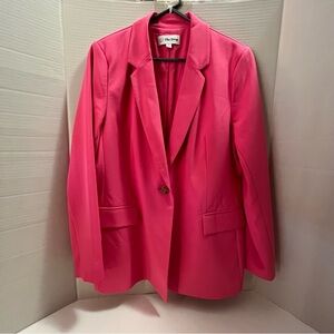 Women’s Blake Long Blazer, The Drop, Pink, Size XL.